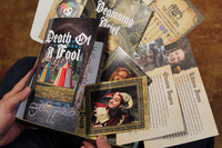The Deadbolt Mystery Society Murder Mystery Game Subscription - Death of a Fool murder mystery contents