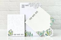 gorgeous gemstone designs personalized stationery notepad set
Using personalized notepad for daily planning and writing from stationery subs