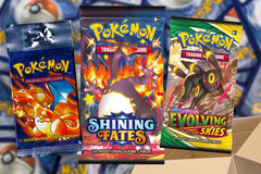 pokemon mystery box 1/5 chance of vintage booster pack Pokemon Epic Mystery Box - 4 PACKS + BONUS main image 1
