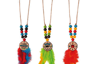 Native American feather necklace craft for 6-8