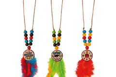 Native American feather necklace craft for 6-8