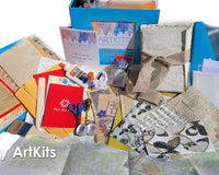 Ultimate Junk Journal Art Kit - EVERYTHING you need to get started! Large3 ring binder & plastic snap pouch included! SKU DV0922