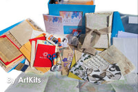 Ultimate Junk Journal Art Kit - EVERYTHING you need to get started! Large3 ring binder & plastic snap pouch included! SKU DV0922