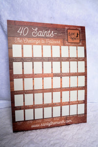 40 Saints Scratch off Poster