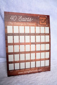 40 Saints Scratch off Poster