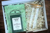 Tea of the Month box includes:
One full size bag of loose leaf tea
One Lagniappe themed gift for the human