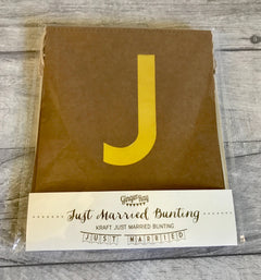 'Just Married' Gold Foiled Bunting