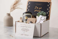 Cat Memorial Gift Box - Pet Loss Sympathy Care Package with Live Succulent & Candle
