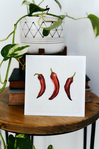Three Chili Peppers Any Occasion Card