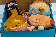 Mystery cute box with squeeze toy mystery plushie and squishie child tweens teens