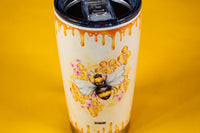 Yellow bee themed mug with honey bee design included in the Bee Kind Appreciation Box gift set celebrating kindness and teamwork.