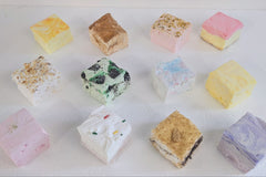 Handcrafted marshmallows made with clean‑label ingredients, organic marshmallow root, beef gelatin, and no corn syrup.