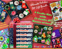 The Kids Craft Holiday Gift Bundle - 6 Festive DIY Craft Kits for Kids, Ready-to-Gift Christmas Craft Kit (Ages 3–9)