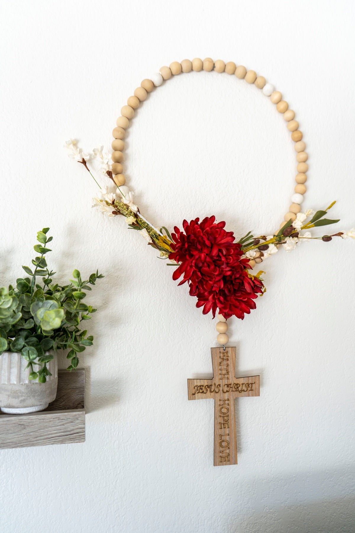 Wall Rosary Wreath Decor