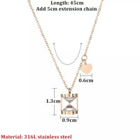 HOURGLASS AAA Cubic Zirconia Tarnish free Necklace