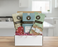 Brews for Rescues - Coffee & Tea Box
One 12oz bag of coffee
One bag loose leaf tea
One Large bag pet treats
One Dog Toy