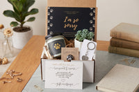Cat Memorial Gift Box - Pet Loss Sympathy Care Package with Live Succulent & Candle