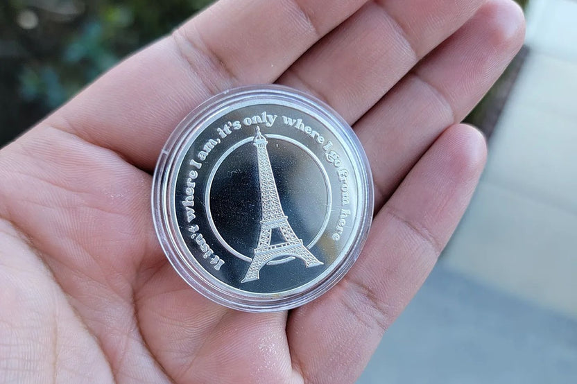Amelie Broadway Musical inspired Silver and Gold plated coin - Times are Hard for Dreamers