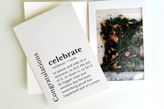 Congratulations Greeting Card with Loose Leaf Tea by Aura Herbal Teas