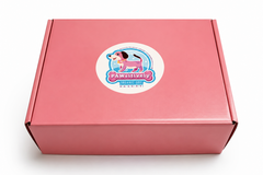Monthly organic dog treat subscription box filled with handmade, small-batch gourmet bakery treats in a variety of flavors.