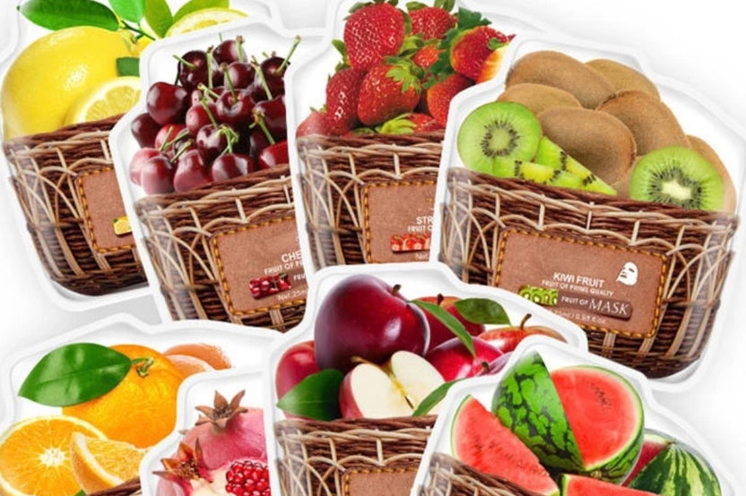 k-beauty and j-beauty sheet mask made from only all natural ingredients specializing in fruits and their vitamin properties only available h