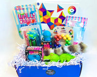 rainbow ball, colors matching, coloring book, inspirational quote book, stretchy strings, putty, macaroons, needoh, throw stickies, fidget