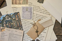 Literary gift for mystery lovers with monthly cozy mystery letters, puzzles, tea, postcards, and immersive reading experience.
