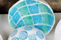 Stamped Air-Dry Clay Scalloped Bowls Art Kit - Perfect for Candies & Trinkets! - SKU DV1023