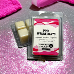 Pink Wednesdays Soy Candles and Melts - Coconut, Hibiscus, & Peony