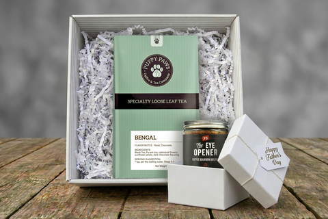 Tea of the Month box includes:
One full size bag of loose leaf tea
One Lagniappe themed gift for the human
Sample pet treats