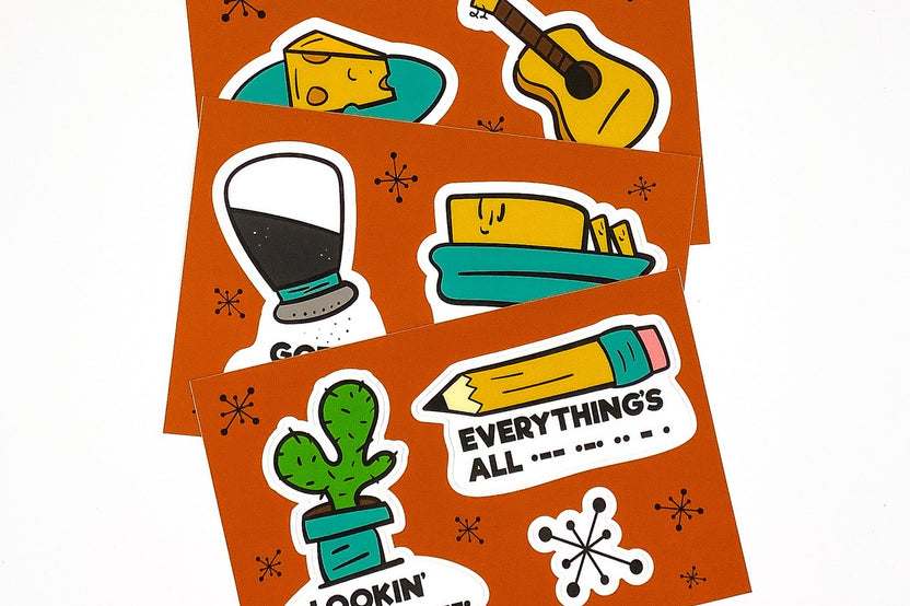 Very Punny Magnet/Sticker Pack (Morse Code Edition)
