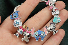 Vintage Lilo & Stitch Sweetheart Charm Bracelet, Adults & Kids Sizes