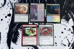 Singles Pack Example. Each box will contain a mix of 5 Uncommons / Commons including 1 Foil. Cards will differ from picture above.