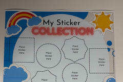A sticker collection poster, your loved ones can collect their stickers on the poster every month to enjoy their collection. 