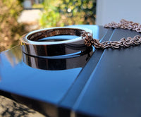 A Strange Loop Broadway Musical inspired engraved Necklace - Inner White Girl - Rose Gold Ring on Chain