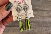 Celtic tassel dangle earrings.