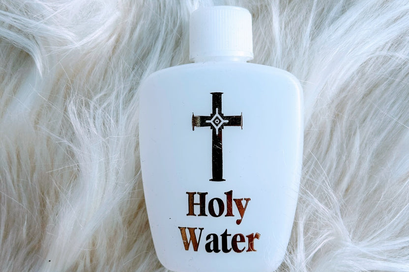 simple plastic holy water bottle