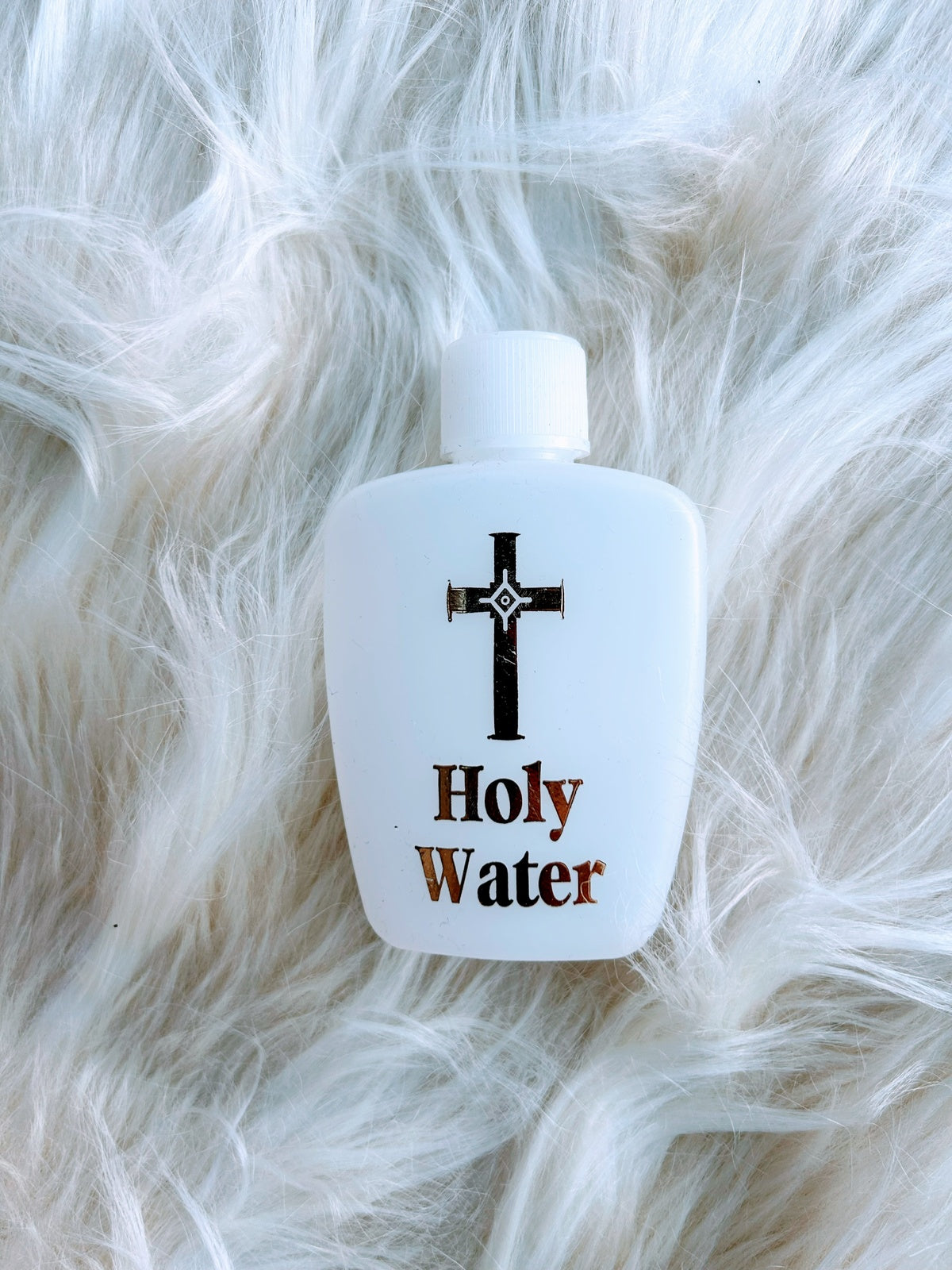 simple plastic holy water bottle