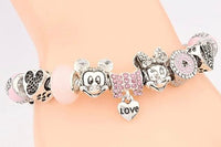 Super Cute Classic Pink Mini Mouse Charm Bracelet