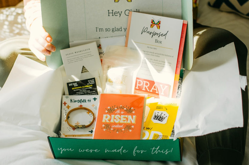 Christian self-care box, Christian mental health box, trauma-informed Christian care package, Christian subscription box for grief, faith 
