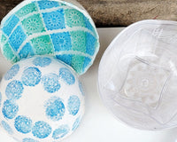 Stamped Air-Dry Clay Scalloped Bowls Art Kit - Perfect for Candies & Trinkets! - SKU DV1023