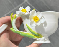 Dreamcloud Modern Floral Ceramic Tea and Coffee Set