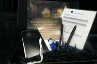 This is a  9x6.5x2 box that includes the material necessary to complete the two cases for you to delve into Computer Forensics.