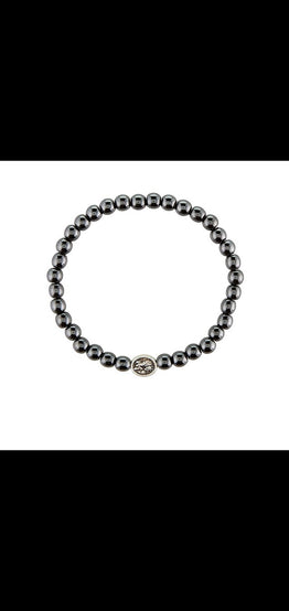 St Michael Hematite Rosary bracelet