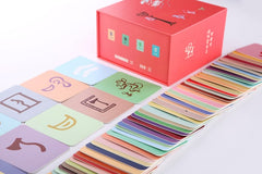 汉字启蒙教育！小象汉字甲骨文游戏字卡套装2 - 红卡