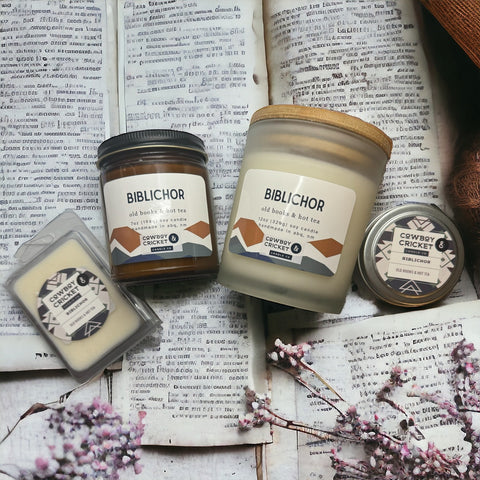 Biblichor Soy Candles and Melts - Old Books & Hot Tea - Book Lover Inspired