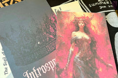 An image of the materials that are included in the Dark Goddess Persephone offering for moving into the dark half of the year.