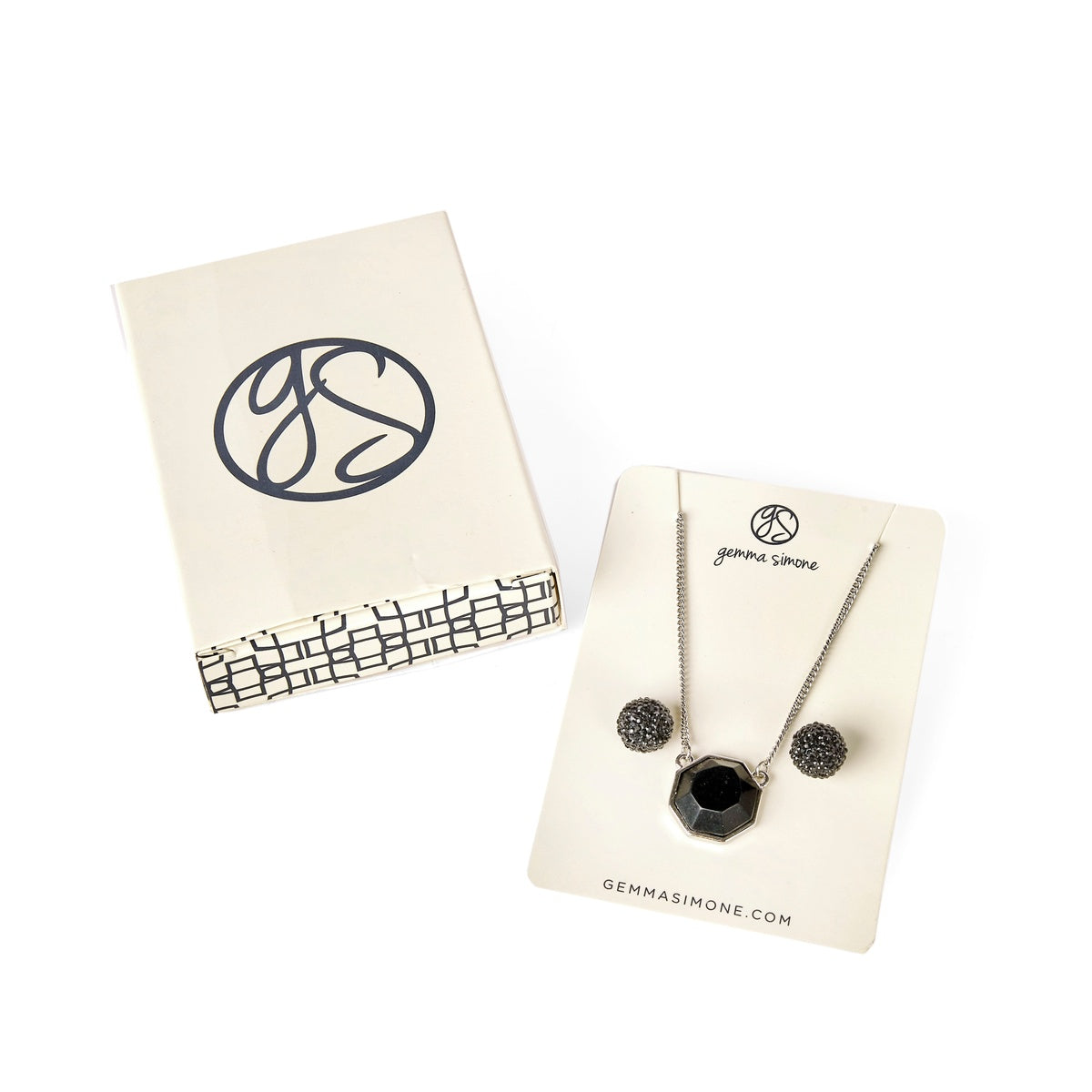 Gemma Simone Demi Silver Necklace + Earrings Set