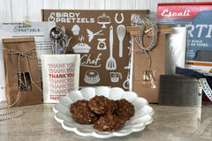 Crate 1: Baking with a Scale - Featured recipe: Chocolate no-bake Cookies. Crate contains all tools shown here!