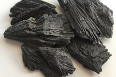 Black Kyanite is also known as "witches' broom. The crystals look like fans or feathers. There is no two alike, they have a shiny shimmer 